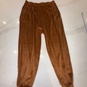 SKIMS Velour Jogger Pants Copper Brown Loungewear 2XL
